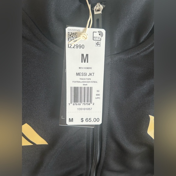 Adidas Authentic Lionel Messi Soccer Black Training Track Jacket Men’s Sz: M - Picture 3 of 5